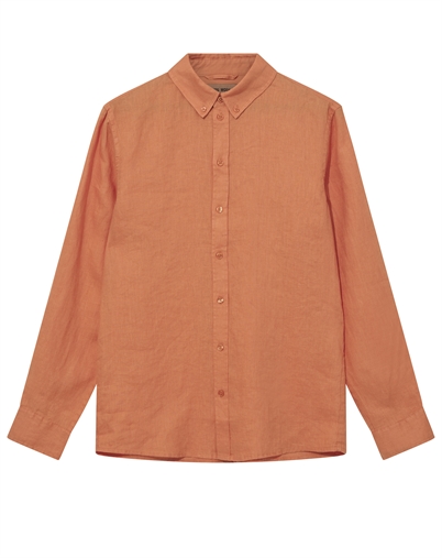 Mos Mosh Gallery - MMGTheo Linen Hemd - Amberglow